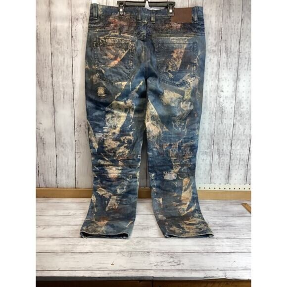 cowgirl argyle boho cozy grandpa dad AO American Legacy Denim Jeans W38 L32 M14 - Picture 2 of 6